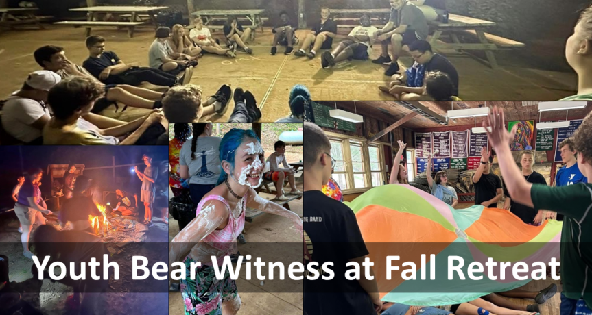 Youth Bear Witness at Camp Mikell Retreat